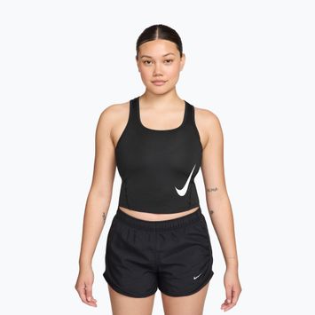 Tricou de alergare pentru femei Nike Swoosh Run Dri-Fit black/white