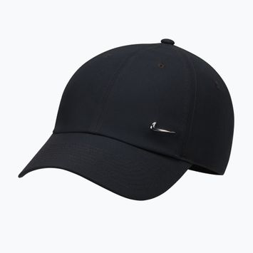 Șapcă Nike Dri-Fit Club Unstructured Metal Swoosh 2026 black/metallic silver