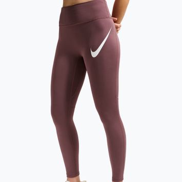 Colanți de alergare pentru femei Nike Tempo Swoosh Run High-Waisted 7/8 tattoo/white
