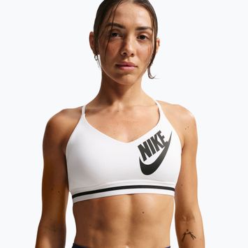Sutien de antrenament Nike Indy Light Support white/black