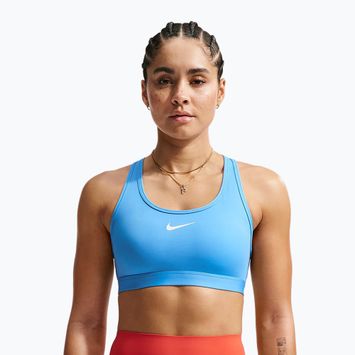 Sutien de antrenament Nike Swoosh Medium Support university blue/white
