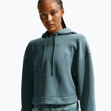 Bluză de antrenament pentru femei Nike Pro Therma-Fit Hoodie mineral slate/white