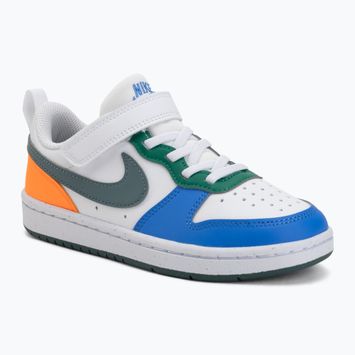 Încălțăminte pentru copii Nike Court Borough Low Recraft white/malachite/mineral slate