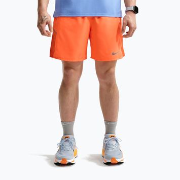 Pantaloni scurți de alergare pentru bărbați Nike Miler Dri-Fit 2in1 7" total orange