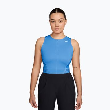 Tricou de antrenament pentru femei Nike Pro Dri-Fit university blue/light photo blue/white