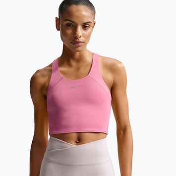 Tricou de alergare pentru femei Nike Tempo Medium Support Cropped Sports Bra peony