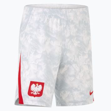 Pantaloni scurți de fotbal pentru bărbați Nike Dri-Fit Poland Stadium Home white/field silver