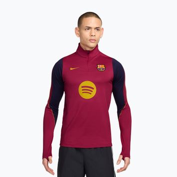 Bluză de fotbal pentru bărbați Nike FC Barcelona Strike Soccer Drill Top noble red/mineral yellow/mineral yellow