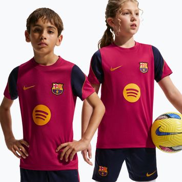 Tricou de fotbal pentru copii Nike FC Barcelona Strike Dri-Fit noble red/blackened blue