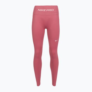 Colanți de antrenament pentru femei Nike Pro Seamless High Waisted 7/8 peony/white
