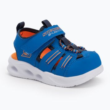 Sandale pentru copii  SKECHERS S-Lights Sola Glow blue/lime