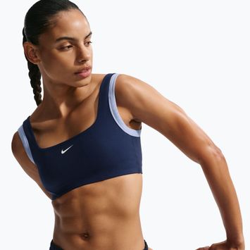 Sutien de antrenament Nike One Light Support midnight navy/aluminium/white