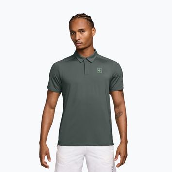 Tricou polo de tenis pentru bărbați Nike Court Dri-Fit Advantage camo green/cucumber calm