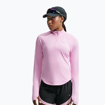 Bluză pentru femei de alergare Nike Tempo Dri-Fit 1/4 Zip pink rise