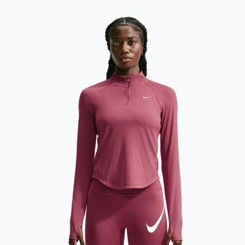 Bluză pentru femei de alergare Nike Tempo Dri-Fit 1/4 Zip pink smoke