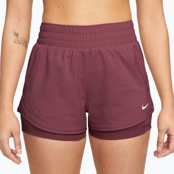 Pantaloni scurți de antrenament pentru femei Nike One pink smoke/white
