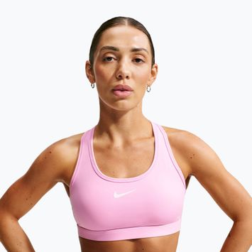 Sutien de antrenament Nike Swoosh pink rise/white