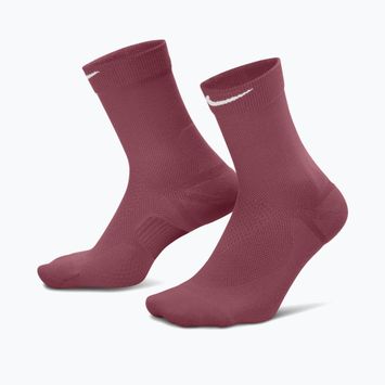 Șosete Nike Run Midweight Crew pink smoke/pink rise/white