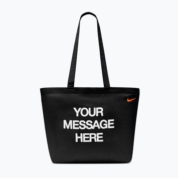 Geantă Nike Heritage "Your Message Here" Tote 22 l black/white/safety orange