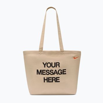 Geantă Nike Heritage "Your Message Here" Tote 22 l oatmeal/safety orange/safety orange