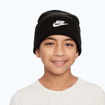 Căciulă de iarnă pentru copii Nike Peak black heather/white