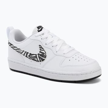 Pantofi Nike Court Borough Low alb/negru