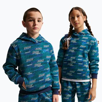 Bluză pentru copii Nike Sportswear Club Fleece bright spruce/midnight navy/game royal