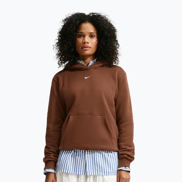Bluză pentru femei Nike Studio Fleece cacao wow/sail