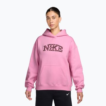 Bluză pentru femei Nike Studio Fleece pink rise/pink smoke