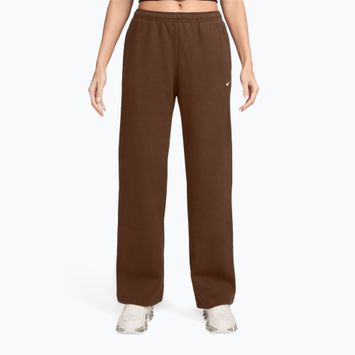 Pantaloni pentru femei Nike Studio Fleece cacao wow/sail