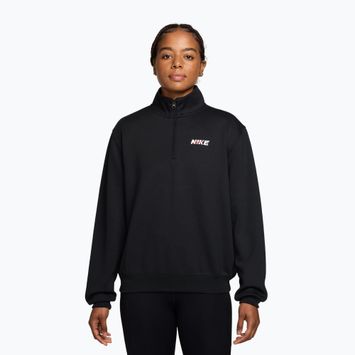 Bluză de antrenament pentru femei Nike Studio Fleece Sport black/university red/white