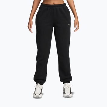 Pantaloni pentru femei Nike Studio Fleece total black/sail