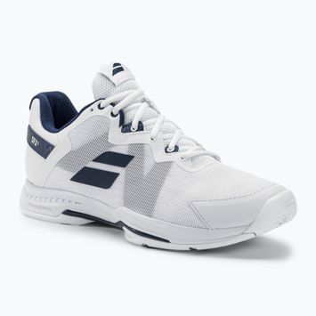 Pantofi de tenis Babolat SFX3 All Court alb/marin pentru bărbați SFX3 All Court alb/marin