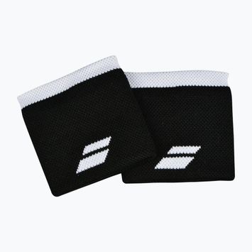 Benzi pentru încheietură Babolat Logo Wristband 2 buc. black/white