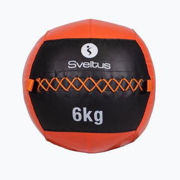 Minge medicinală Sveltus Wall Ball 6 kg black/red