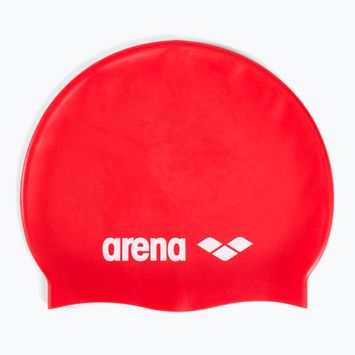 Șapcă de înot Arena Classic Silicone roșu/alb