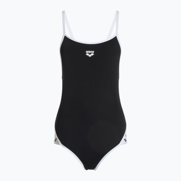 Costum de înot dintr-o piesă pentru femei arena Icons Super Fly Back Solid black / white