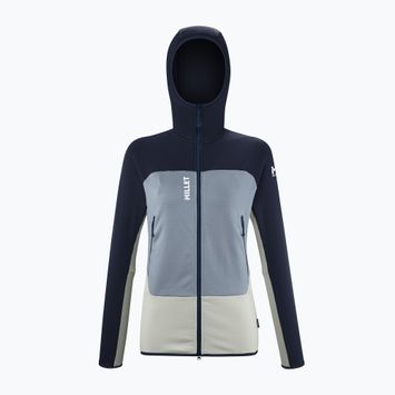 Hanorac pentru femei Millet Fusion Grid Hoodie foggy dew/saphir