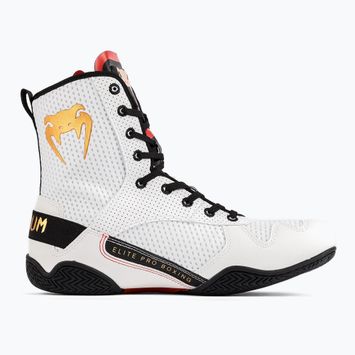 Încălțăminte de box Venum Elite Boxing ice/gold logo