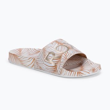 Flip-flops pentru femei ROXY Slippy Printed 2021 white/tan