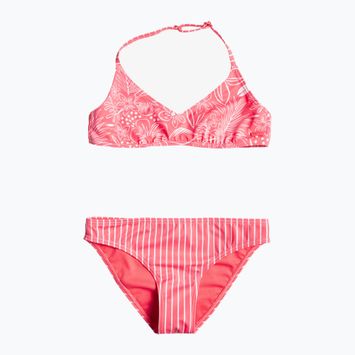 Costum de baie din două piese pentru copii ROXY Vacay For Life Triangle Bra Set 2021 sunkissed coral tropical tide