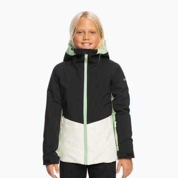Jachetă snowboard pentru copii ROXY Silverwinter Girl negru adevărat