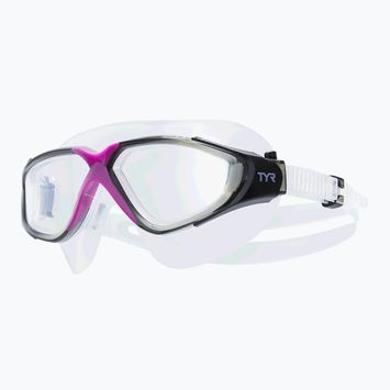 Mască de înot TYR Rogue clear/purple/grey