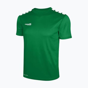 Tricou de fotbal pentru copii Cappelli Cs One Youth Jersey Ss verde/alb pentru copii