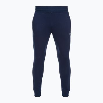 Pantaloni de fotbal pentru bărbați Capelli Basics Adult Tapered French Terry pentru bărbați, bleumarin/alb