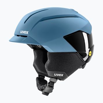 Cască de schi UVEX Levitate MIPS stone blue/black matt