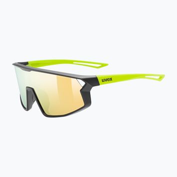 Ochelari de soare pentru copii UVEX Skyryse Jr black/yellow matt/mirror yellow
