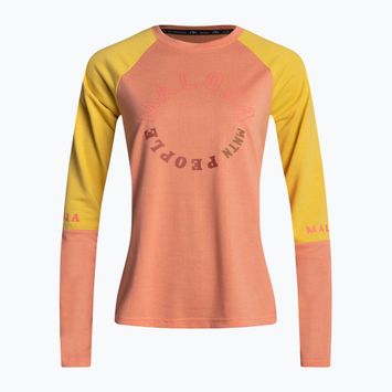 Tricou de ciclism pentru femei Maloja DiamondM LS portocaliu-galben 35196
