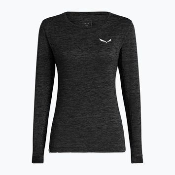 Longsleeve de trekking pentru femei Salewa Puez Melange Dry black out melange