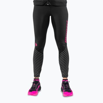 Colanți de alergare pentru femei DYNAFIT Reflective black out pink glo